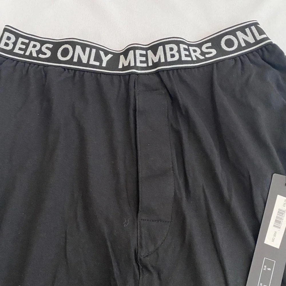 Members Only Men’s Pants Small Logo Button Fly Elastic Waistband Loungewear NWT